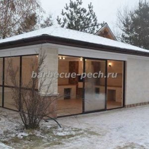 беседка с остеклением