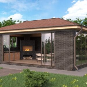 Cтроительство беседок из кирпича