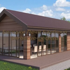 проект беседки с хозблоком