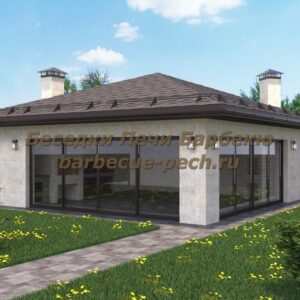 Проект беседки из блоков