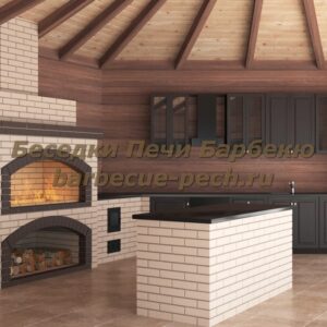 Проект беседки с барбекю