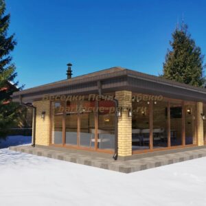 проект беседки из кирпича