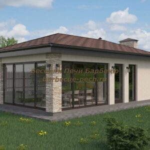 Проект беседки из блоков